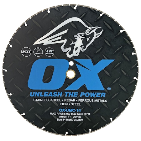 Ox Tools Ultimate Metal Cutting Vacuum Brazed Diamond Blade, 12" / 300mm OX-UMC-12